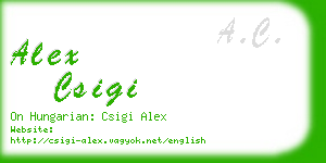 alex csigi business card